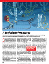 Article in Nature on the plenitude of scientific performance metrics features the research of Bollen and Vespignani